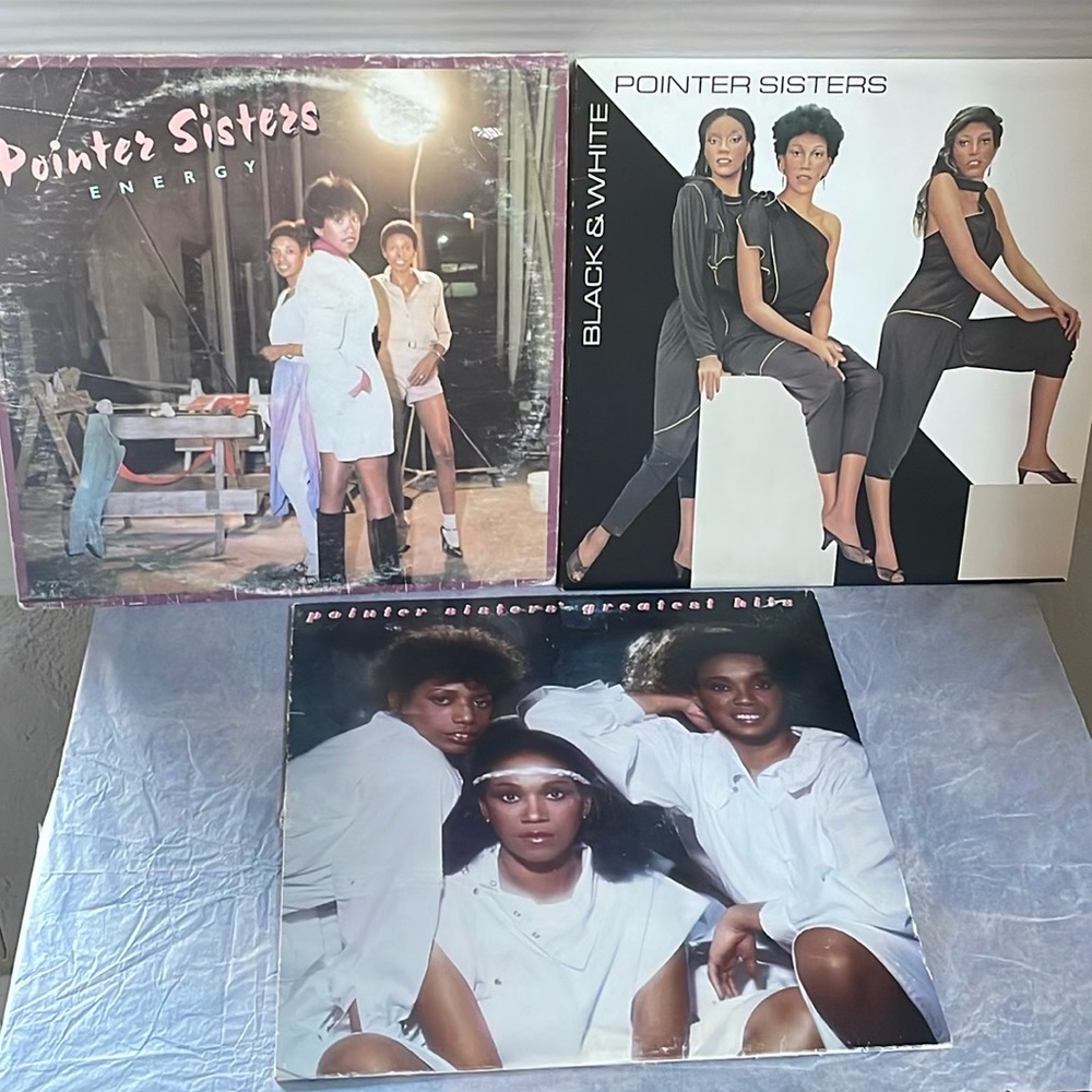 Pointer Sisters 3 vinyl collection- Black & White, Energy, Greatest Hits